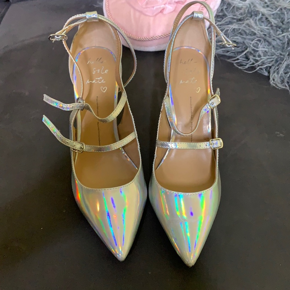 Iridescent banana republic heels